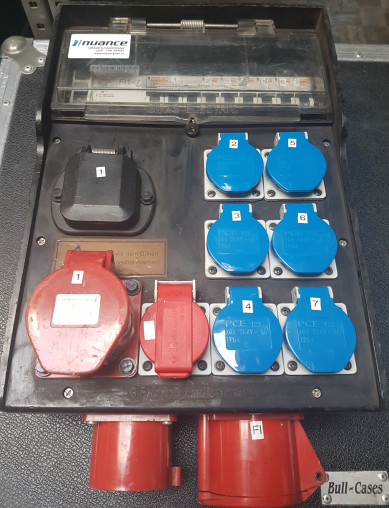 Stromverteiler CEE32, ED, Gummigeh&auml;use schwarz, klein